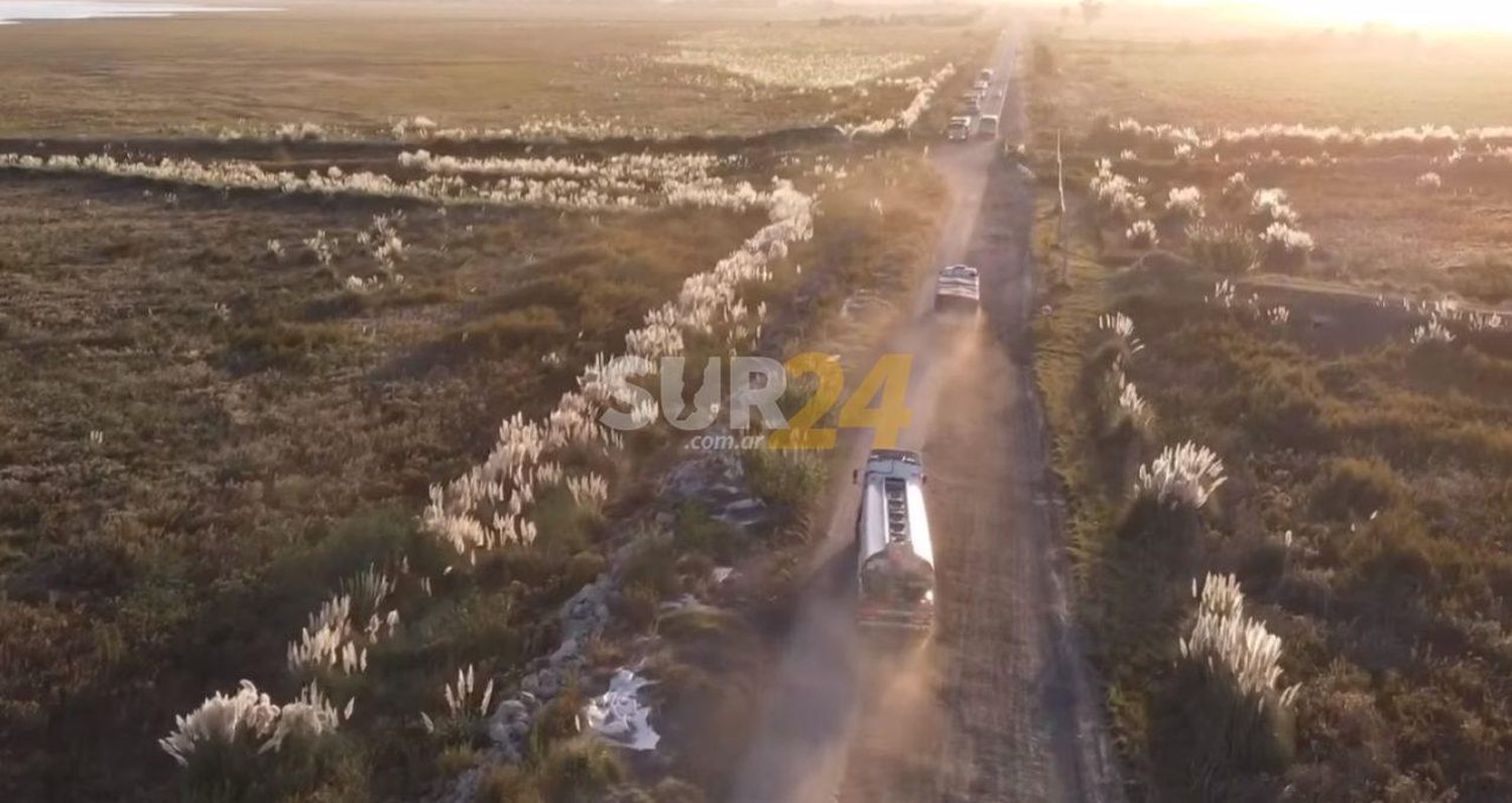 (VIDEO) Melincué: peligro en la ruta 90 con el tráfico de camiones