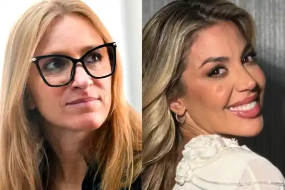 Fuerte cruce entre Carignano y Virginia Gallardo por el look de “novia” de la ex vedette