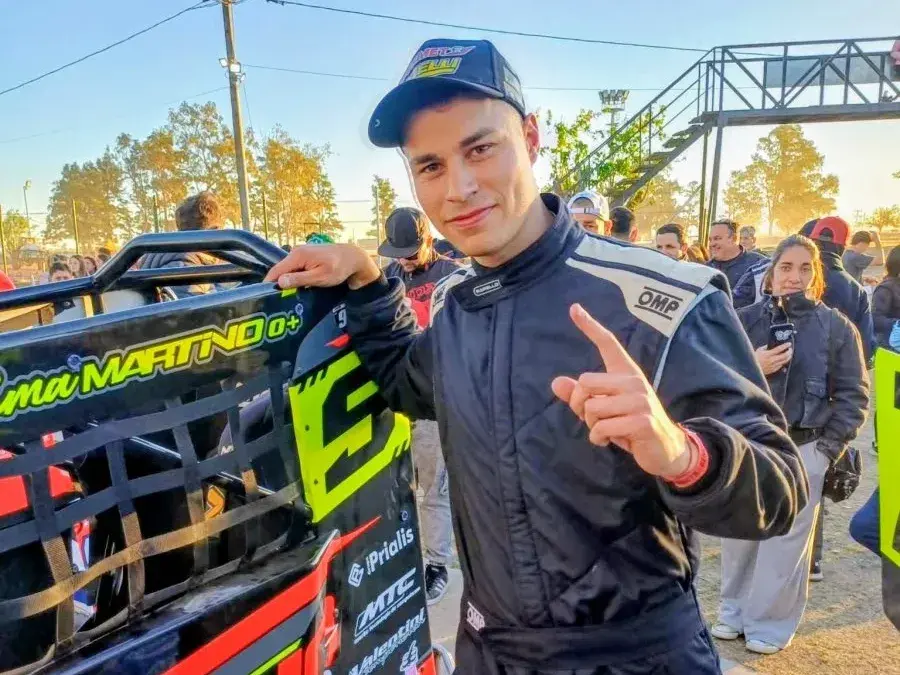 Emanuel Martino ganó la primera fecha de los Midgets del Litoral en Vila. Foto:MDL
