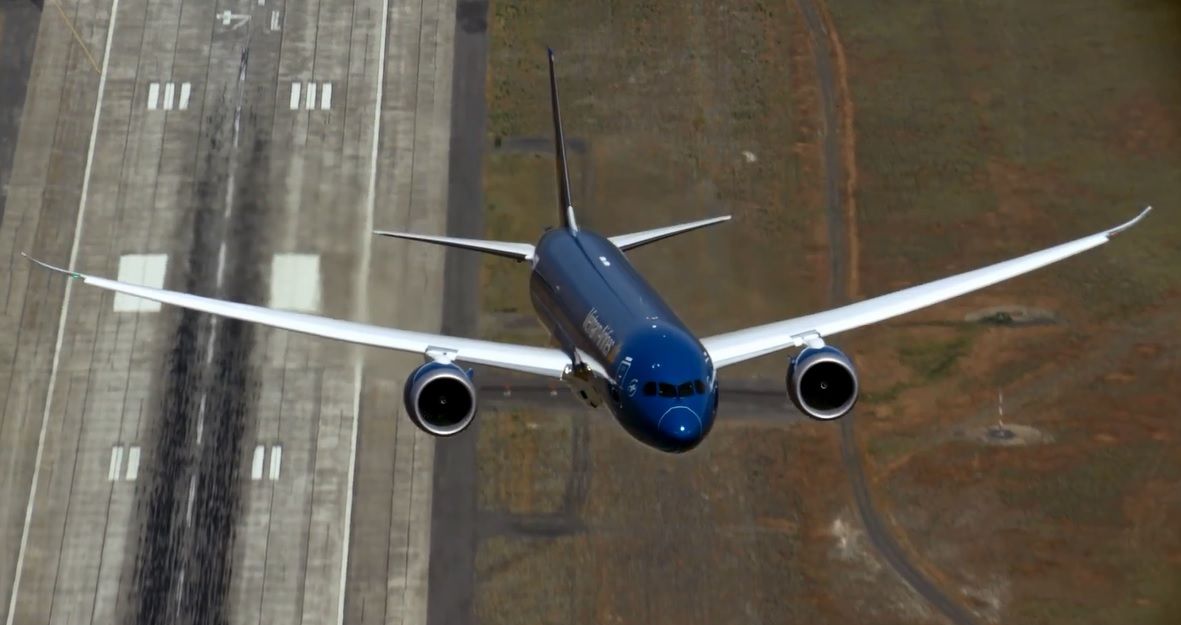 Espectacular video de demostración del Boeing 787-9
