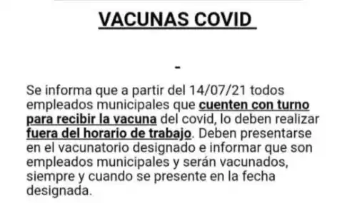 Vacunación en horario de trabajo: Sindicato de Municipales de Campana rechazó resolución del municipio