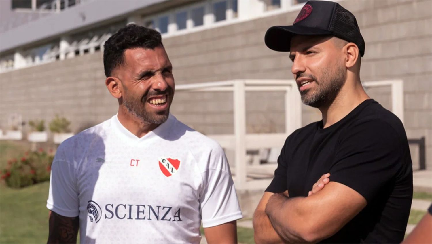 ¡Qué dupla! Tévez y Agüero en el entrenamiento de Independiente
