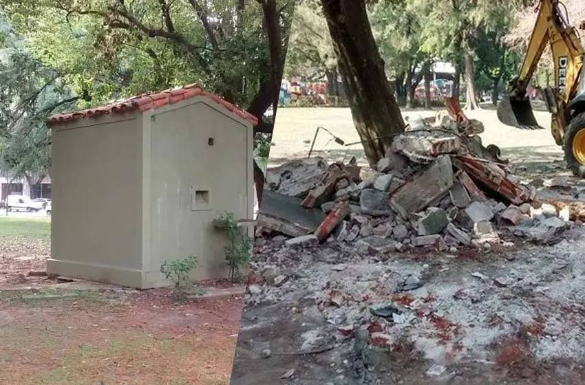 Demolieron «la casita de los fotógrafos» en la zona del palomar del Parque de la Independencia