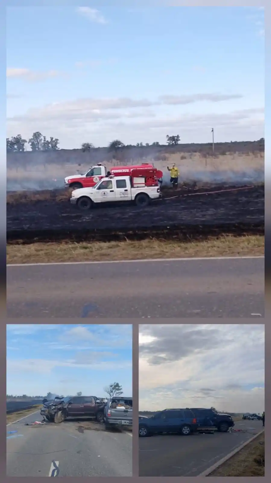 Accidente en cadena en Ruta 2: cinco vehículos involucrados y varias personas heridas - 1