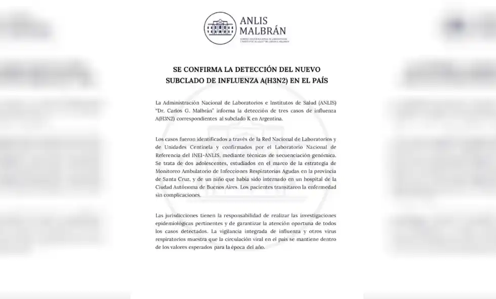 Influenza A (H3N2) en Argentina