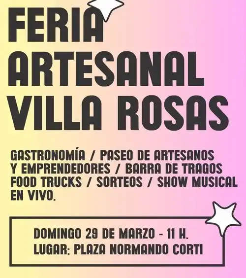 Feria Artesanal en el Barrio Villa Rosas