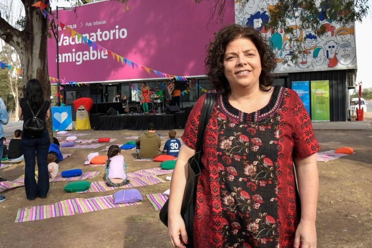 Vizzotti en el Vacunatorio Amigable de Tecnópolis / Foto Telam
