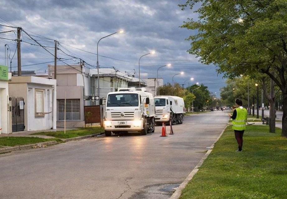 Operastivos de limpieza en el área donde se realizaron los Carnavales Rafaelinos