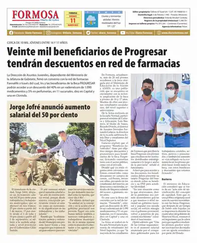 Tapa y Contratapa 11 de marzo de 2022