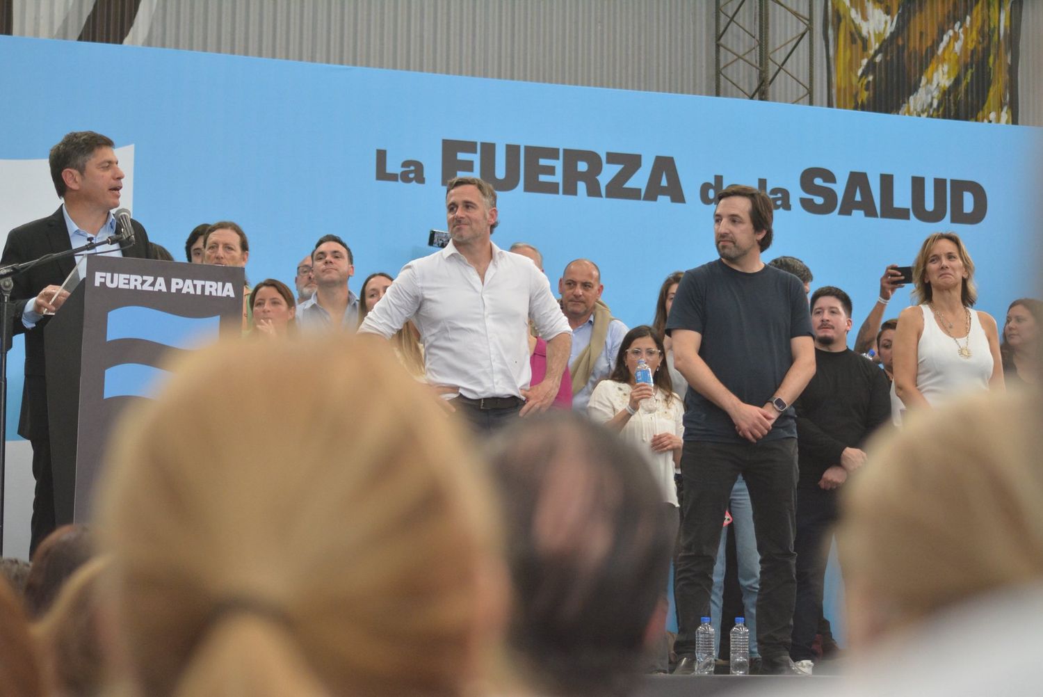 Cristina Kirchner apareció en la campaña a través de un audio en un acto con Kicillof en Pilar