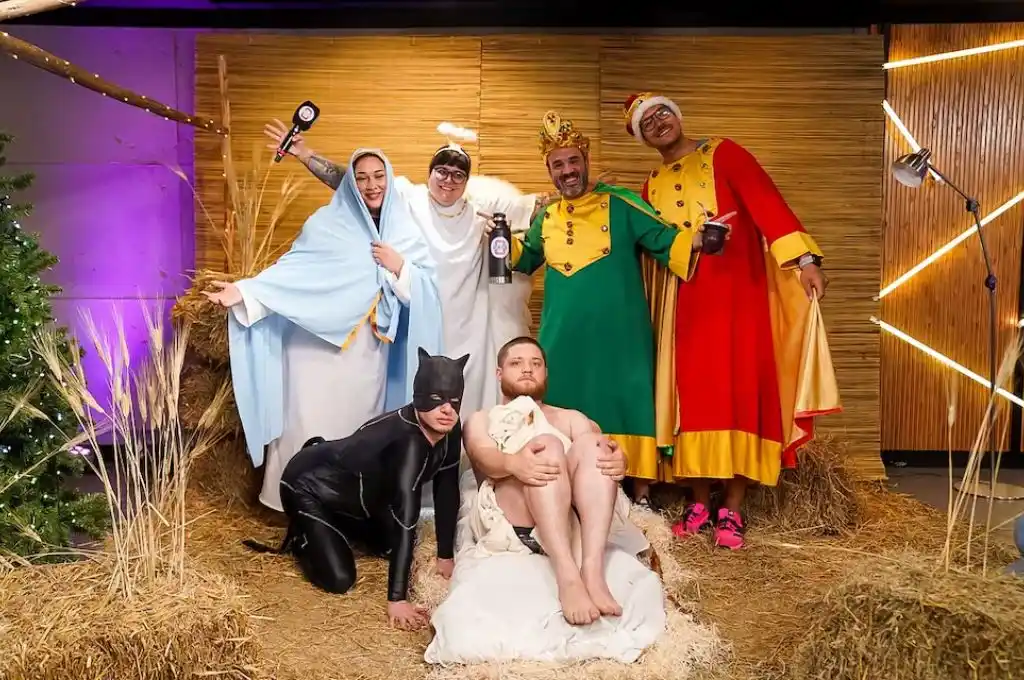 El sketch del pesebre.