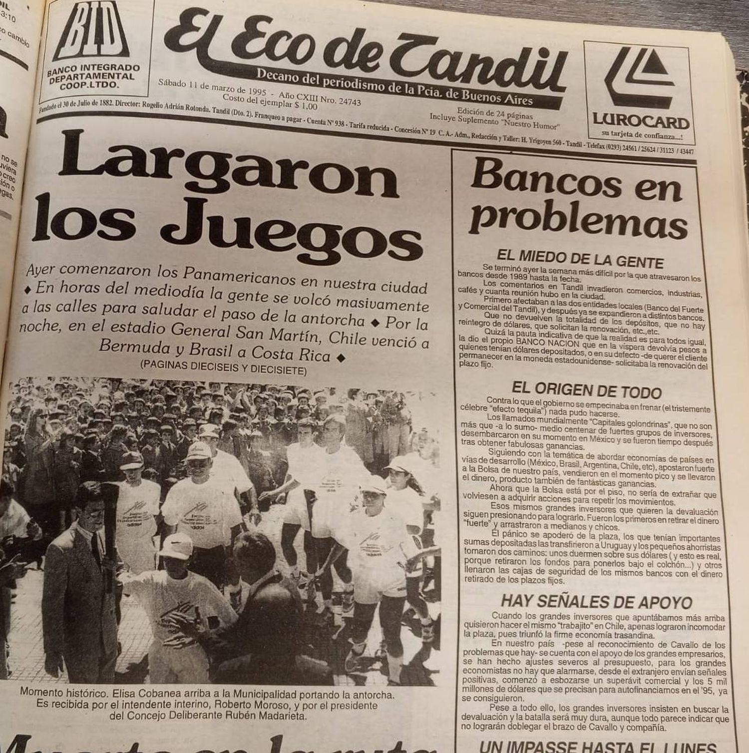 Hace 30 años: Cobanea trasladó la antorcha de los Panamericanos y Brasil jugó en el San Martín