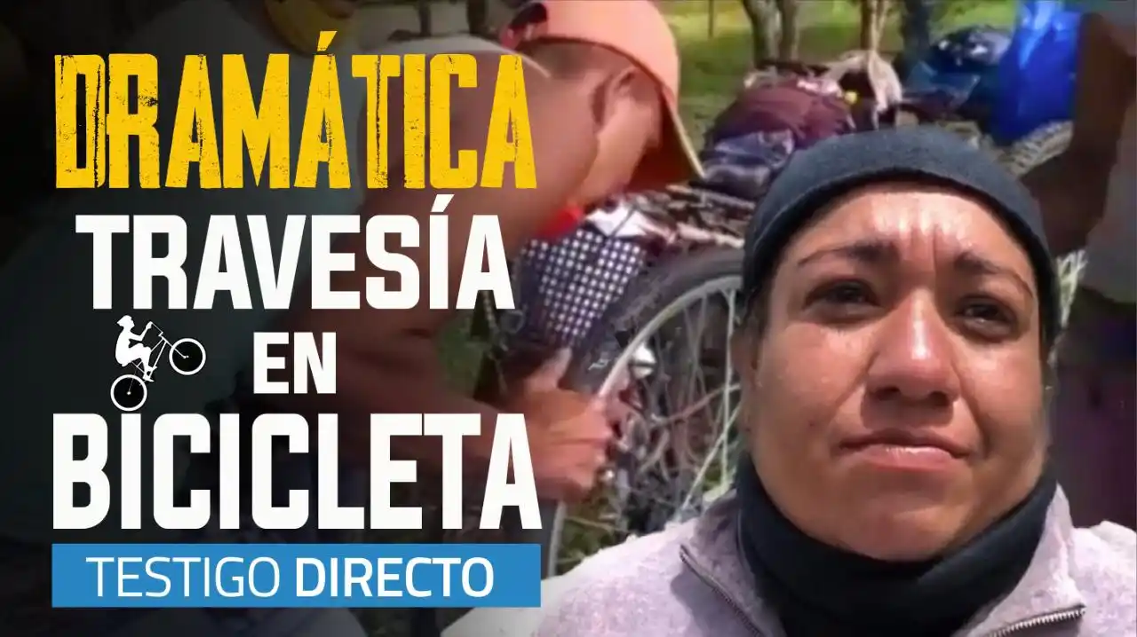 Dramática travesía en bicicleta de migrantes venezolanos – Testigo Directo