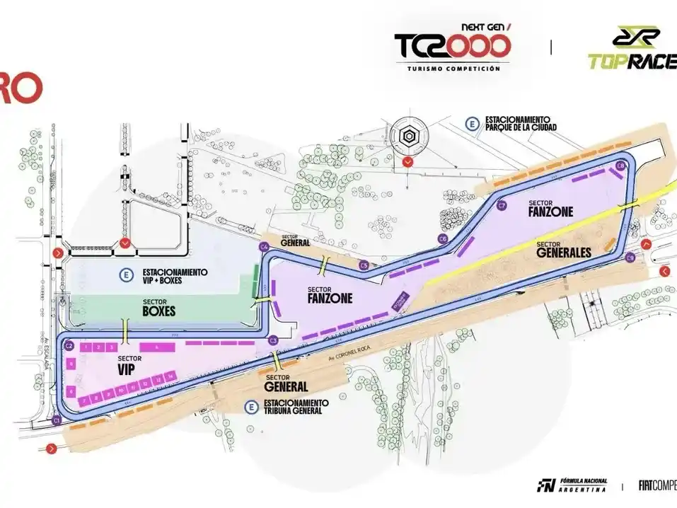 circuito callejero de Bs.AS 2026 para el TC 2000
