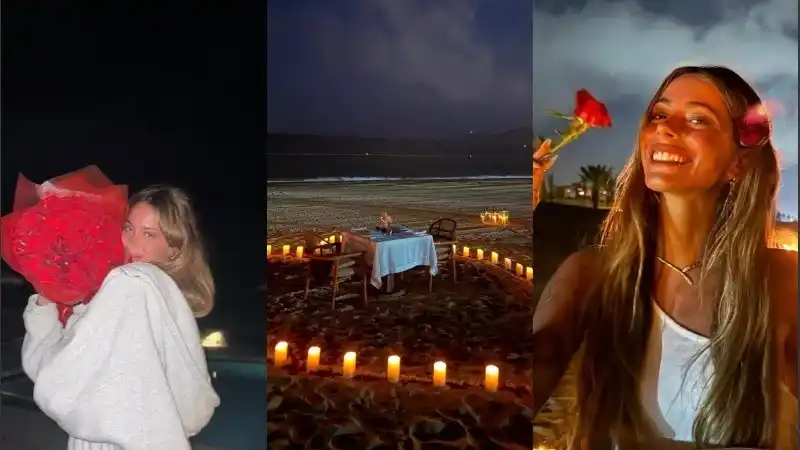 La cantante disfrutó de una cena romántica junto al futbolista de la Selección.