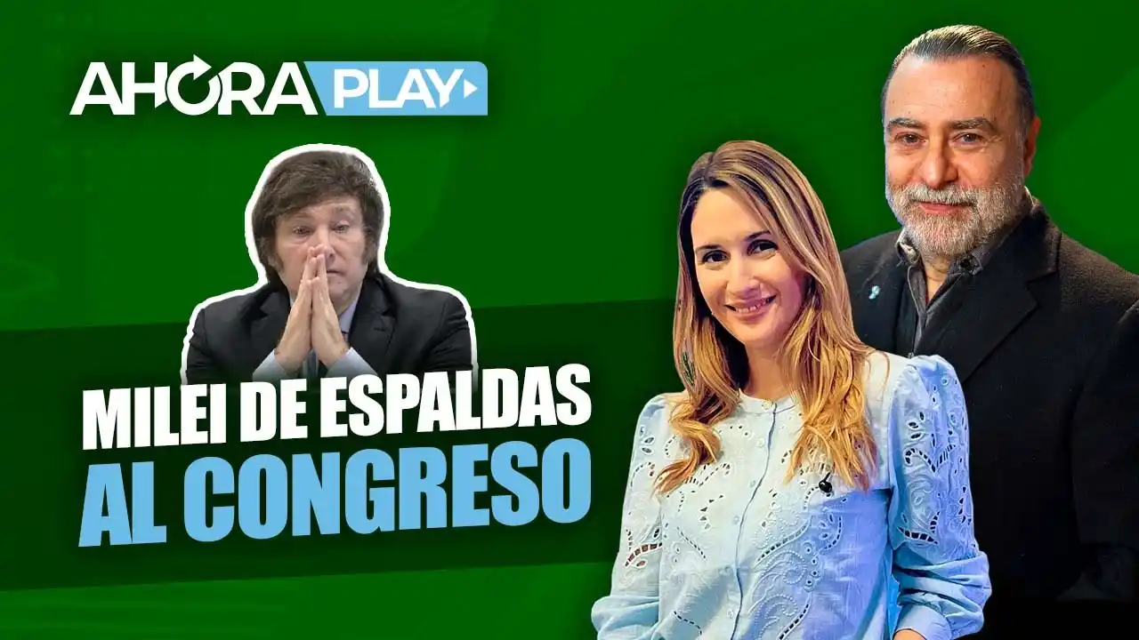 Javier Milei, de espaldas al Congreso