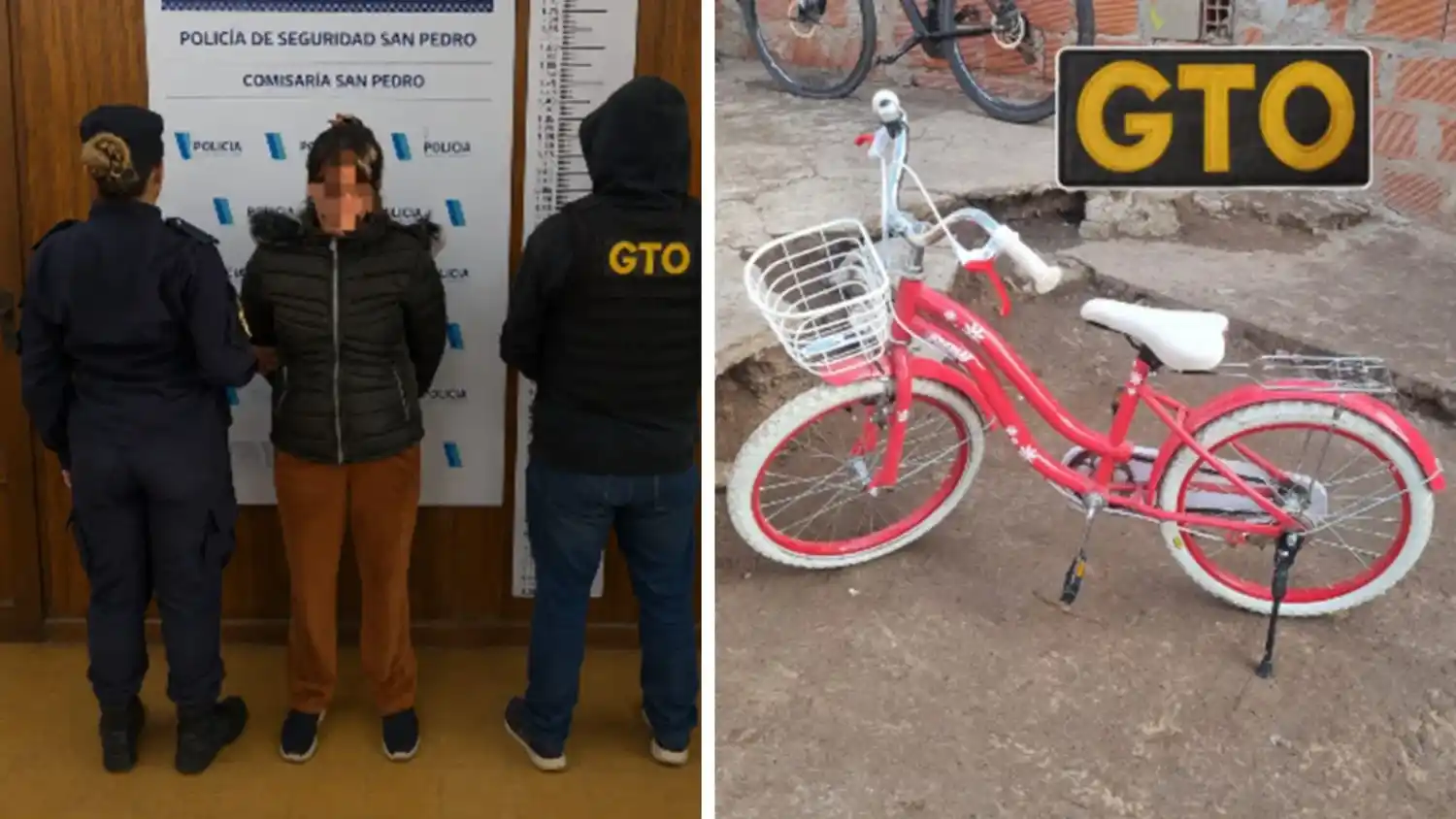 Una mujer quedó detenida por ser la presunta autora del robo de una bicicleta para niños.