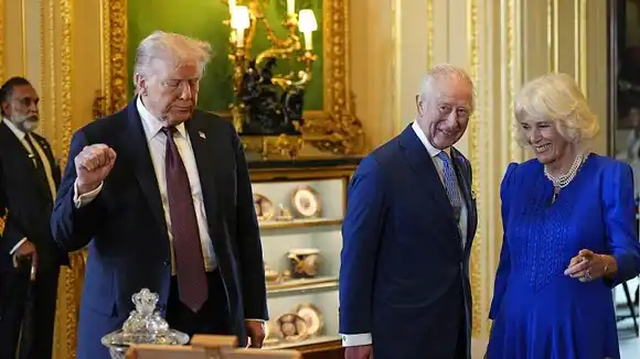 VISITA por TODO lo ALTO: Reino Unido despliega todo su boato para recibir a TRUMP y su esposa