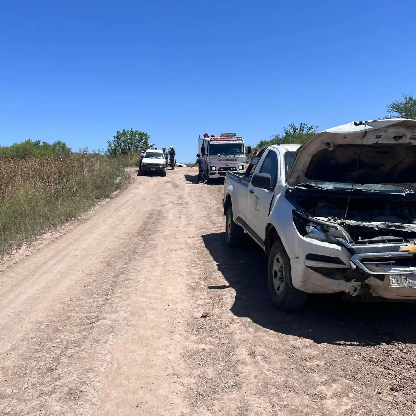 Colisión entre dos camionetas en Ruta Provincial Nº 15