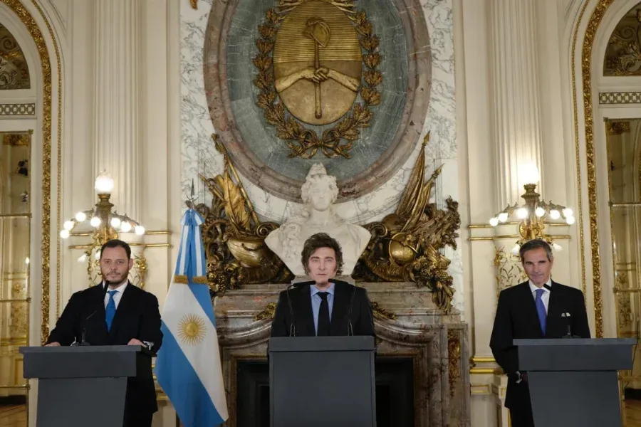 El presidente Javier Milei presentó hoy el Plan Nuclear Argentino