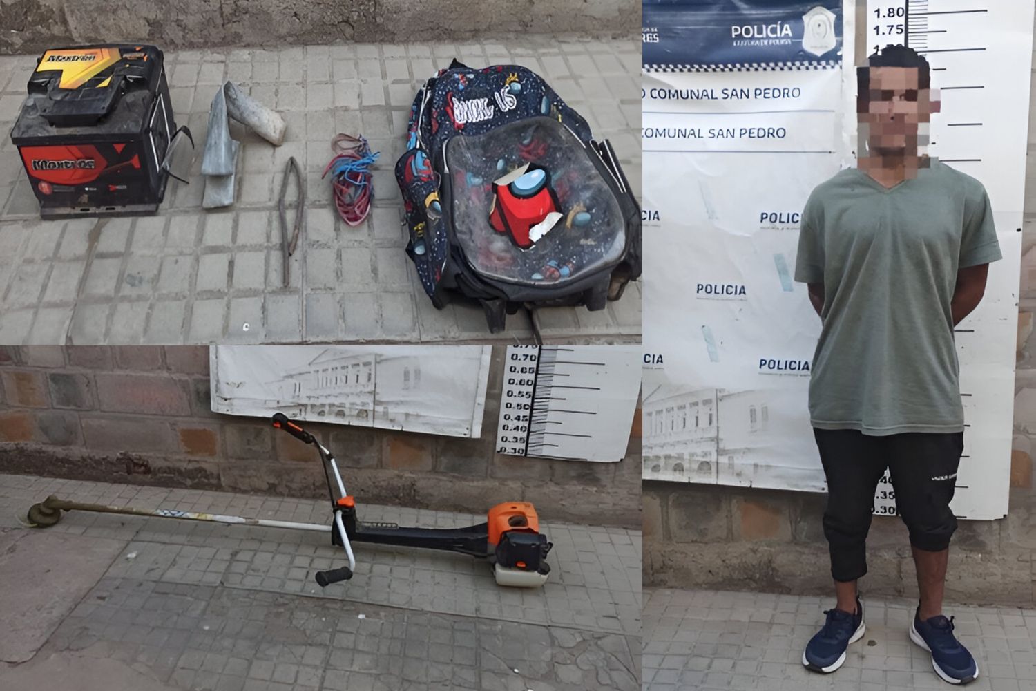 Robó la batería de un auto y lo apresaron cuando la escondía