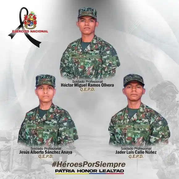 Tres soldados mueren en Colombia por ataque del ELN con drones con explosivos