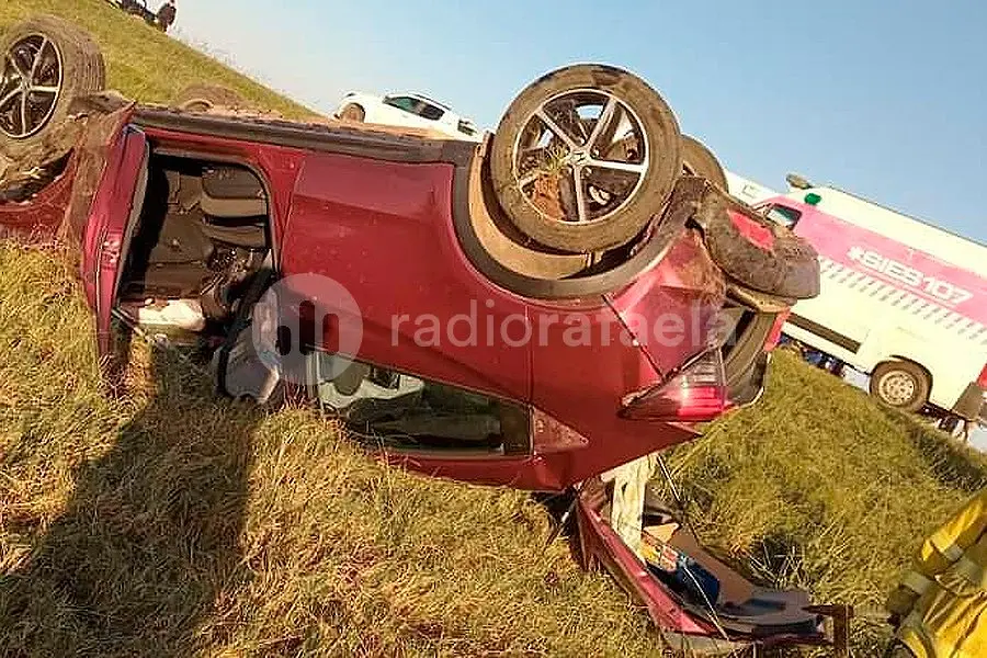 Fuerte accidente en la RP22S terminó con heridos leves que terminaron en el hospital de Rafaela