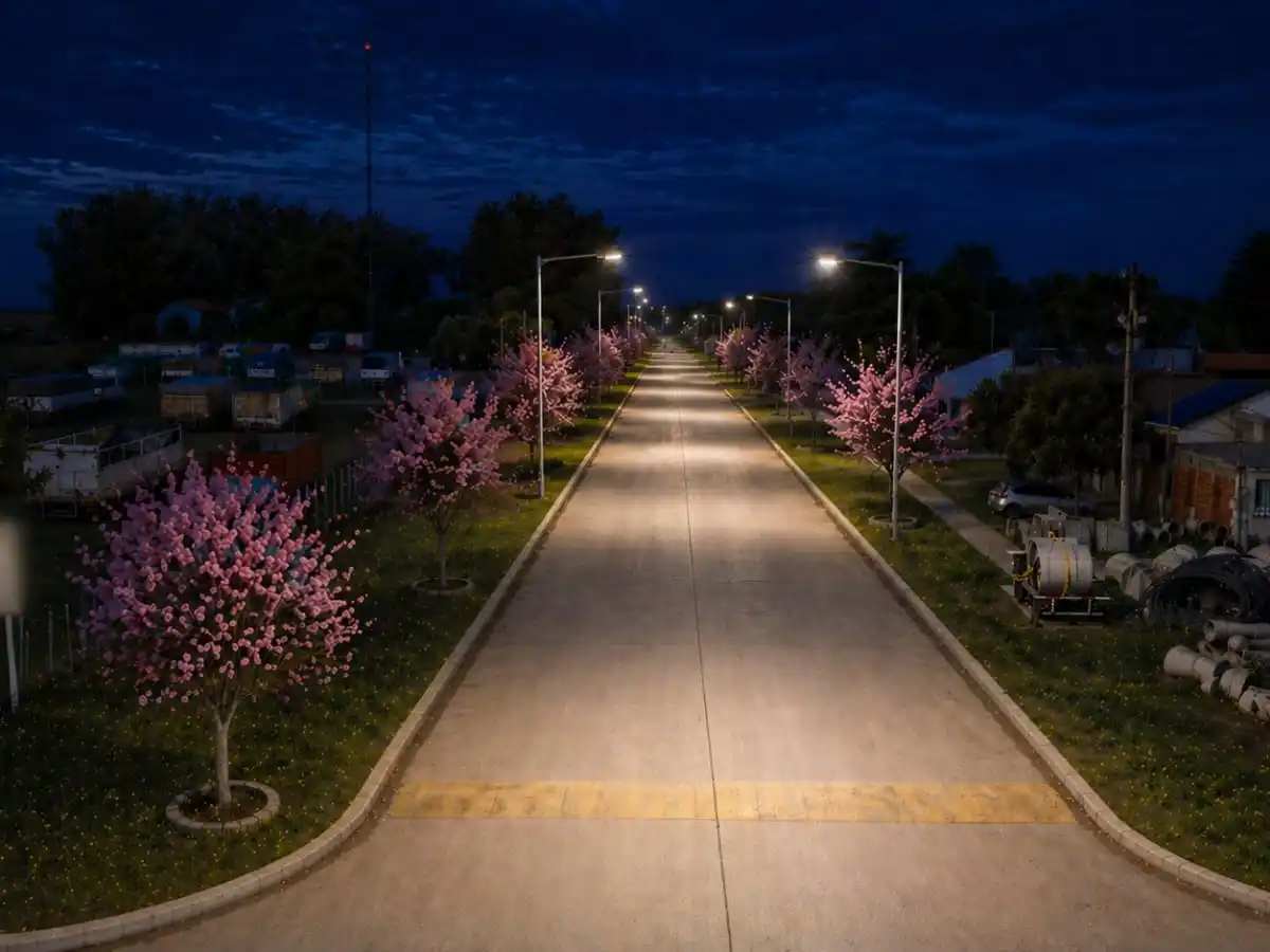 Trabajos sobre avenida Santa Fe.