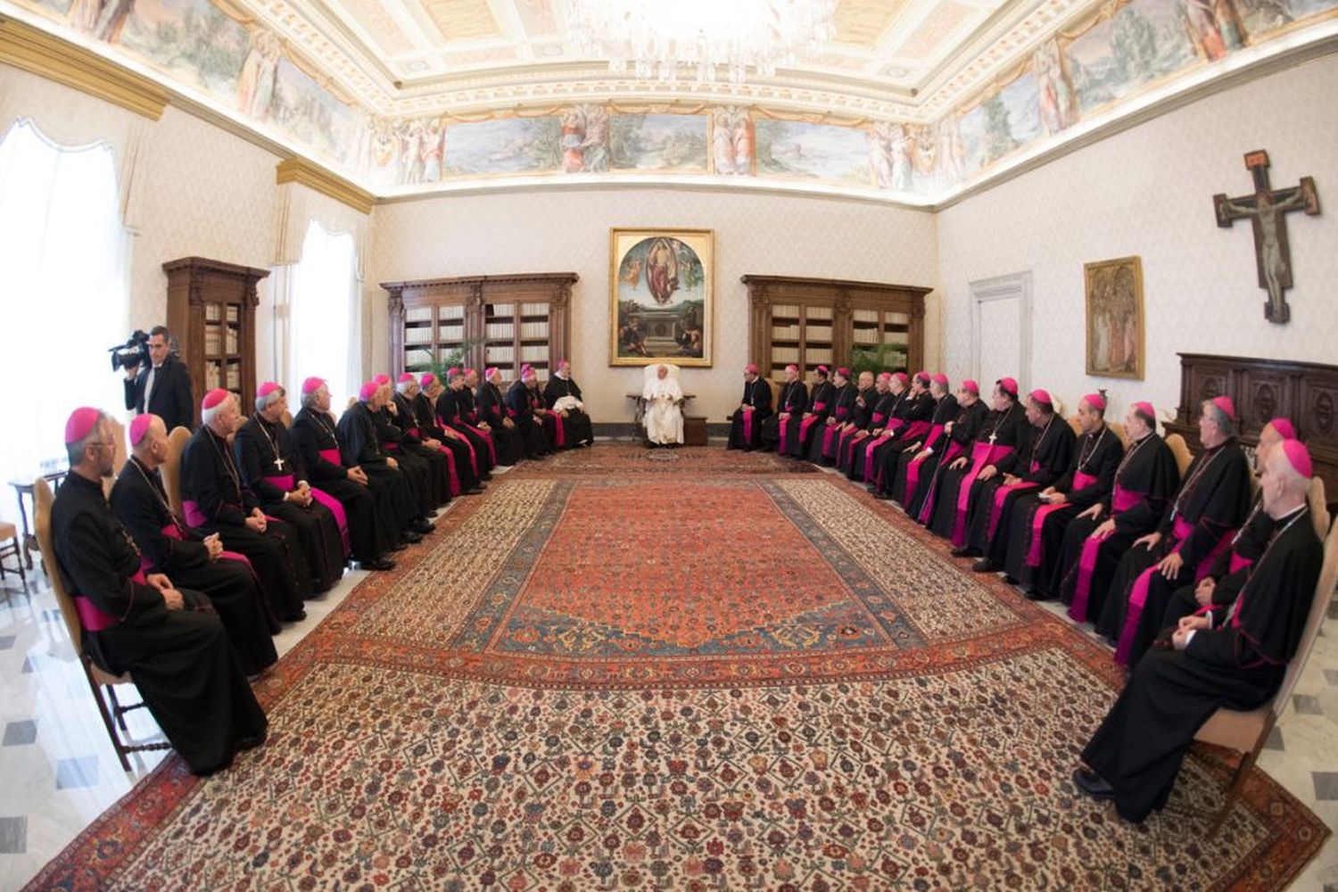 El obispo Salaberry presente en la delegación que estuvo con el Papa Francisco