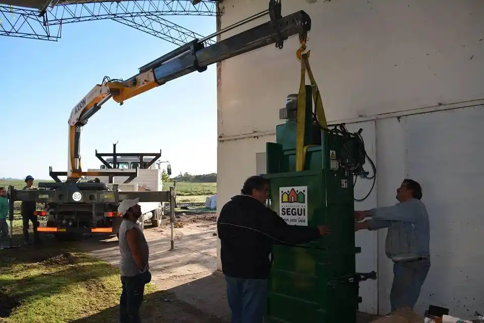 La planta de reciclado cuenta con una nueva compactadora