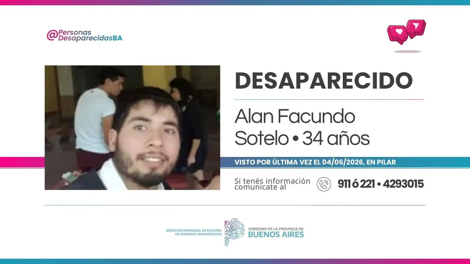 Alan fue visto por última vez el pasado 4 de junio.