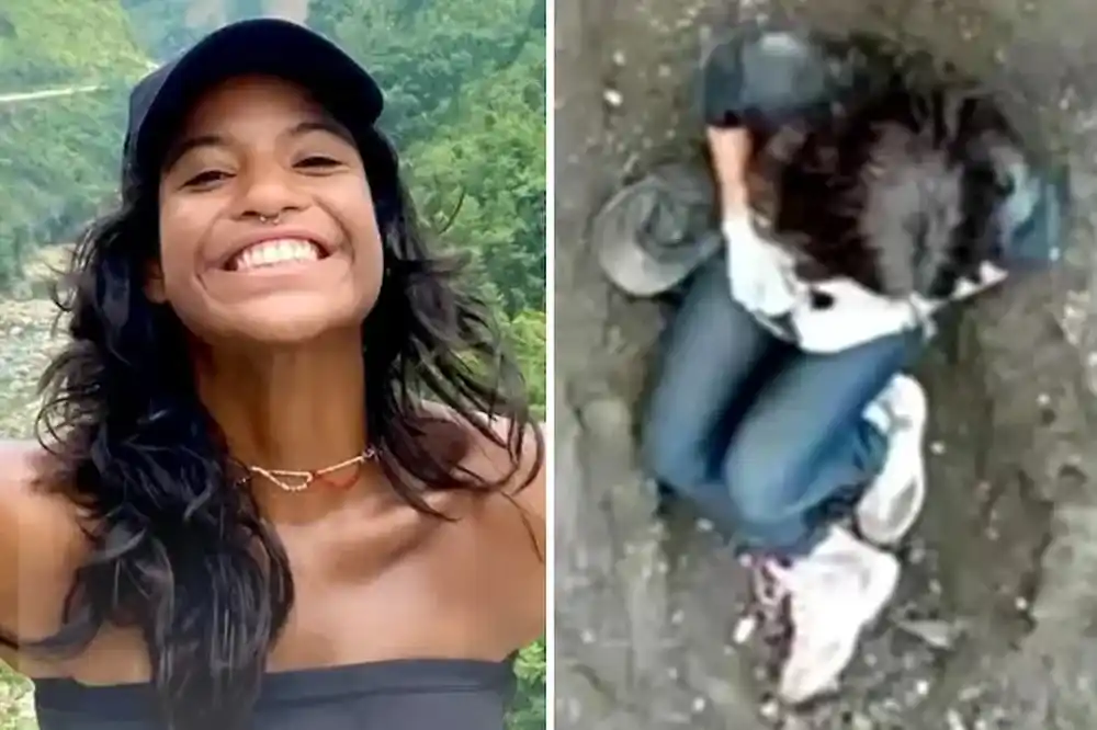 La joven cayó desde un acantilado que rodea el sendero junto al cráter del volcán mientras formaba parte de un grupo de excursionistas.