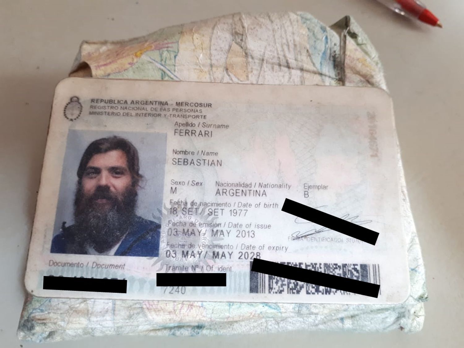 Encontraron la billetera de Sebastián