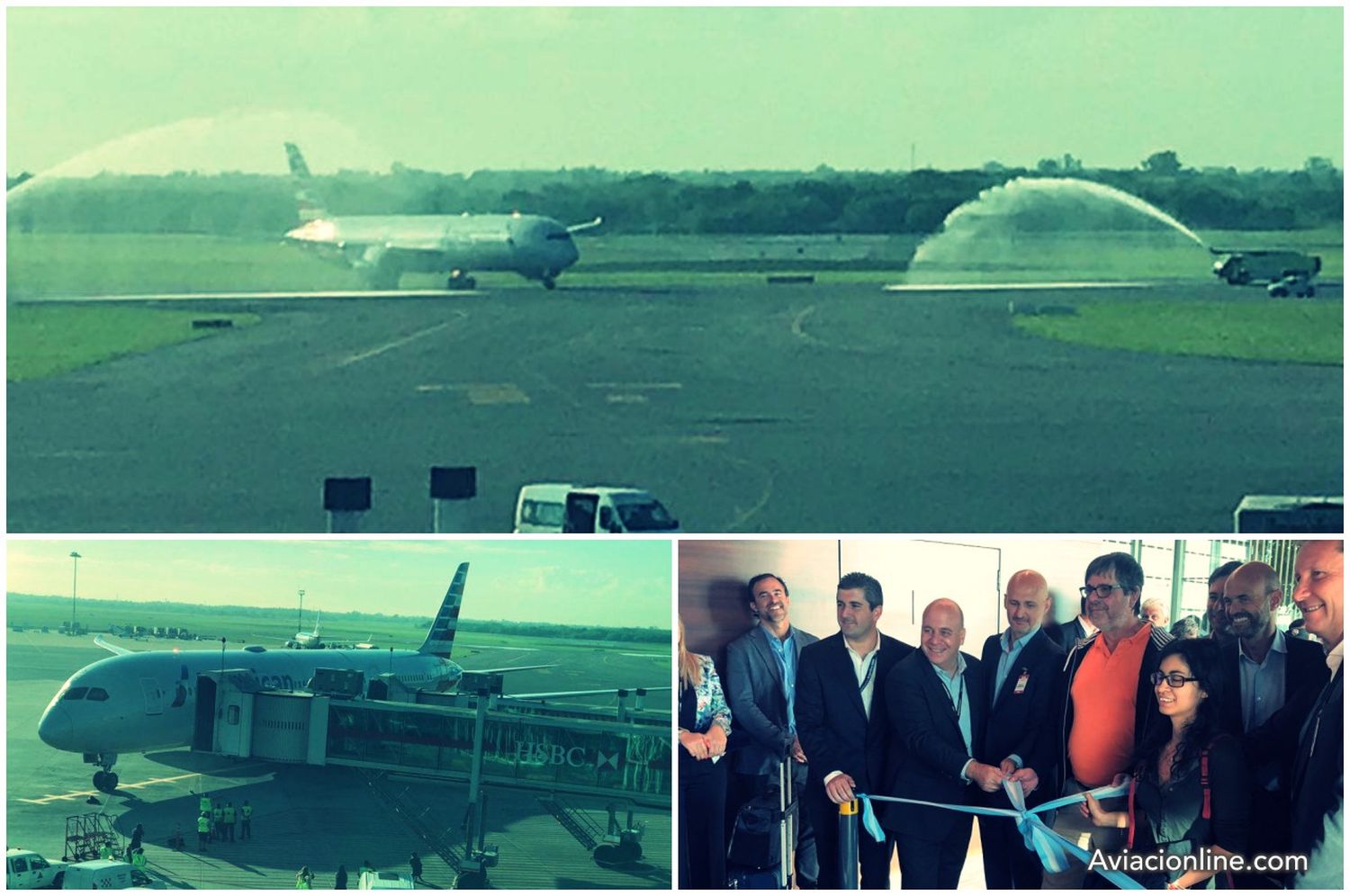 Arribó a Buenos Aires el vuelo inaugural de American Airlines desde Los Angeles