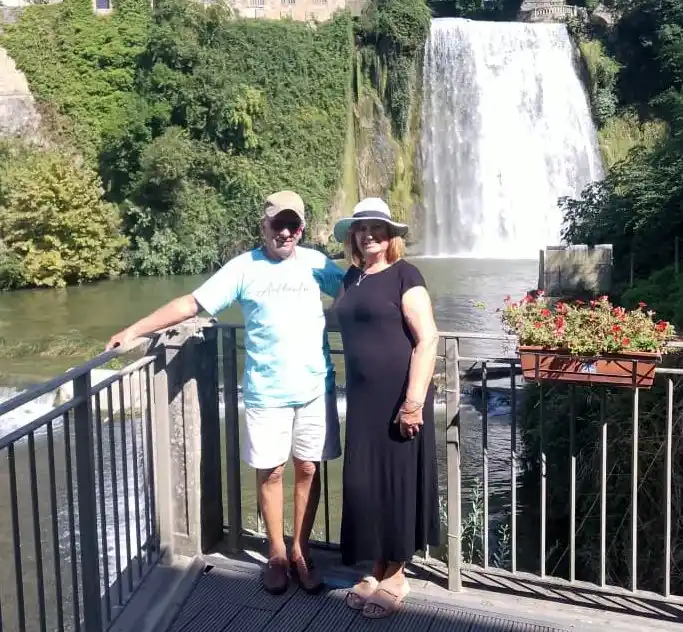 Bruno y Martha en Isolarire, lugar  cerca de Sora, donde nació Bruno-