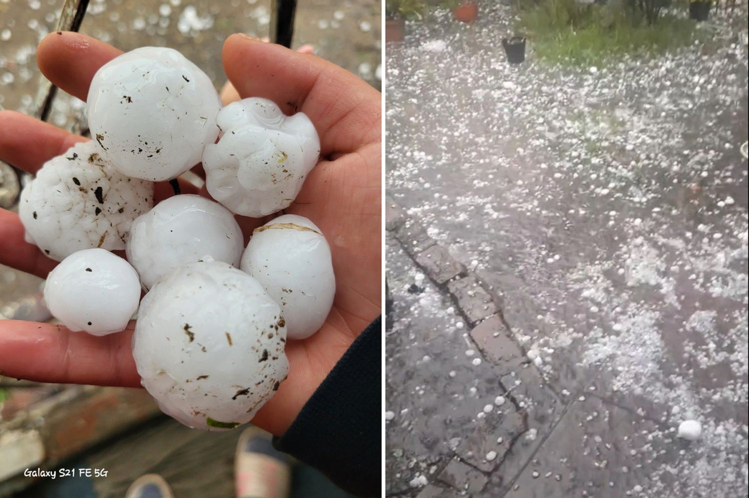 Fotos y video: Fuerte granizada en Moreno