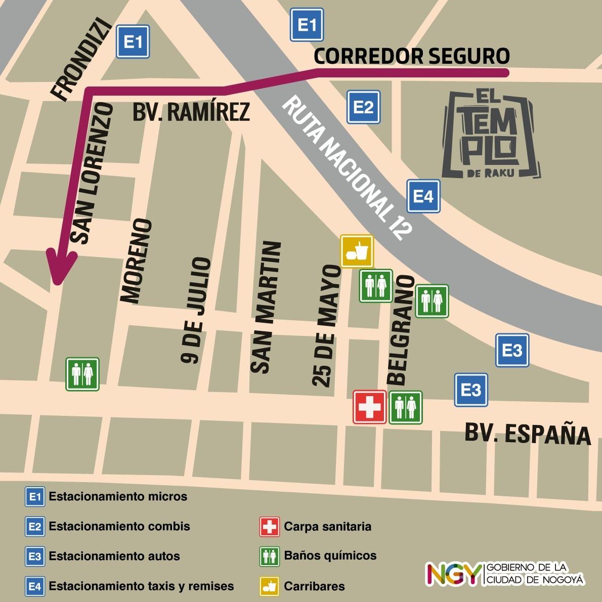 Mega operativo de seguridad y tránsito por la Fiesta de Disfraces