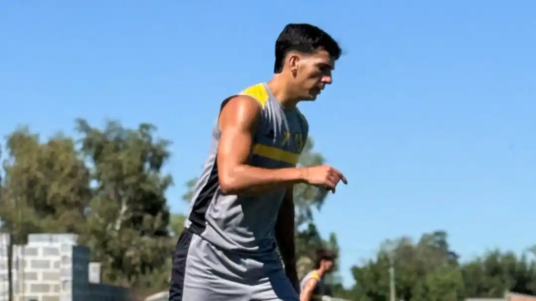 Barberini comenzó a entrenar pero ya no está en Santamarina. (Foto de prensa Santamarina).