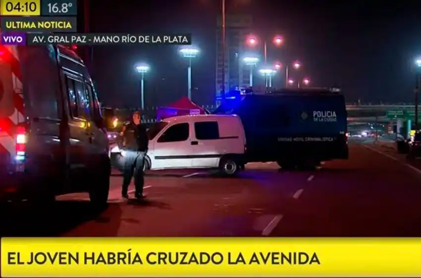 Murió un chico de 12 años atropellado en la General Paz