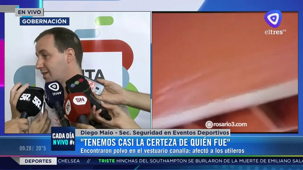 El polvillo blanco hallado en el vestuario de Central era talco
