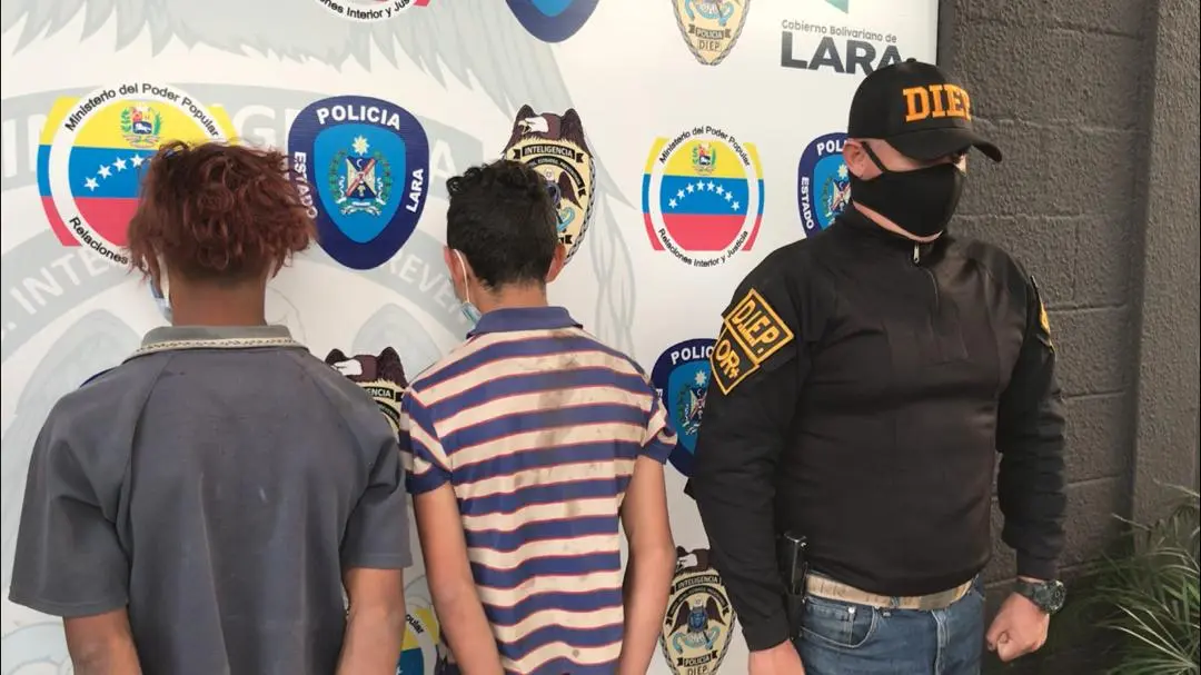 Dos menores detenidos en Lara por robo y secuestro