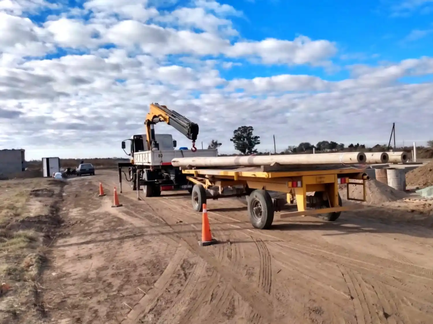 La obra se lleva a cabo en el sector del barrio municipal de Arroyito.