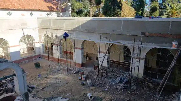 Avanzan las obras en la Casa de Retiros del Monasterio San José de Gándara y convocan a una nueva jornada de trabajo comunitario
