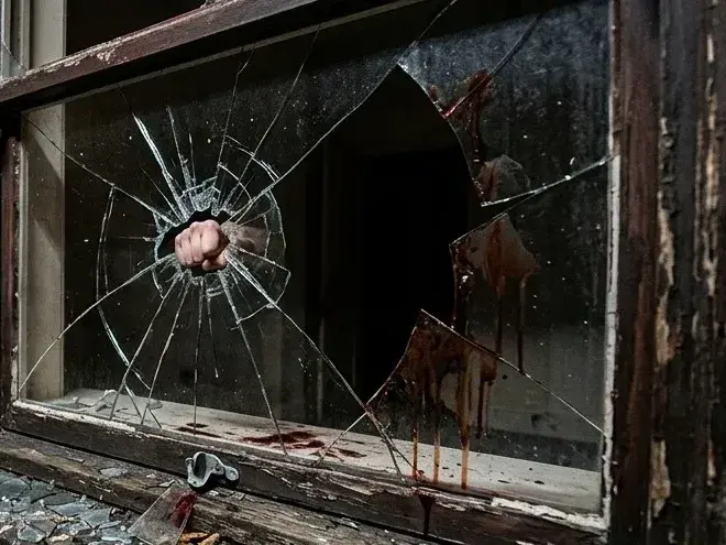 Rompió la ventana y se lastimó. Foto ilustrativa