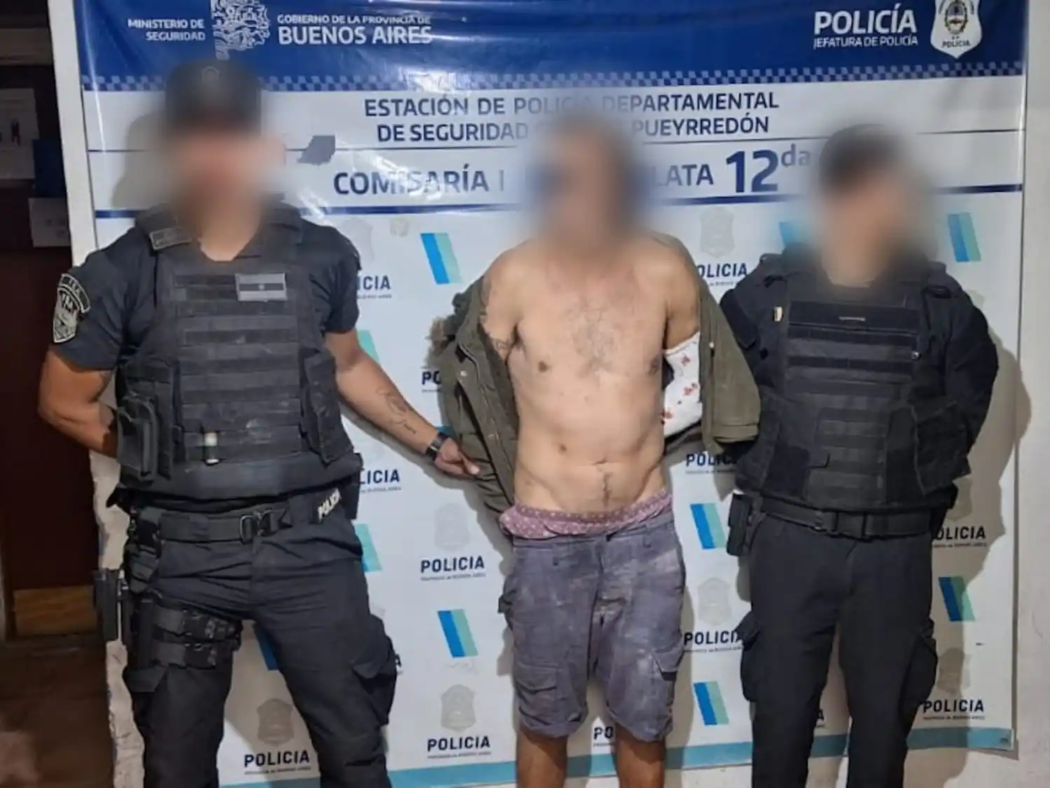 La víctima fue trasladada al Hospital Interzonal por una herida en el brazo izquierdo.