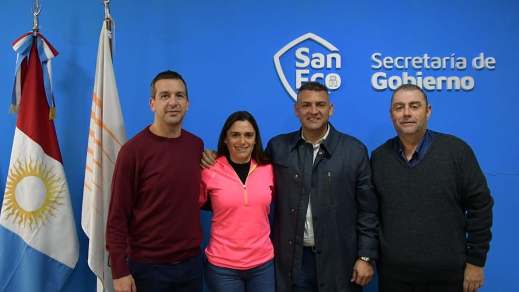 Daiana Almada, ex ciclista del seleccionado nacional, Rodirgo Buffa y , Juan Iturburu