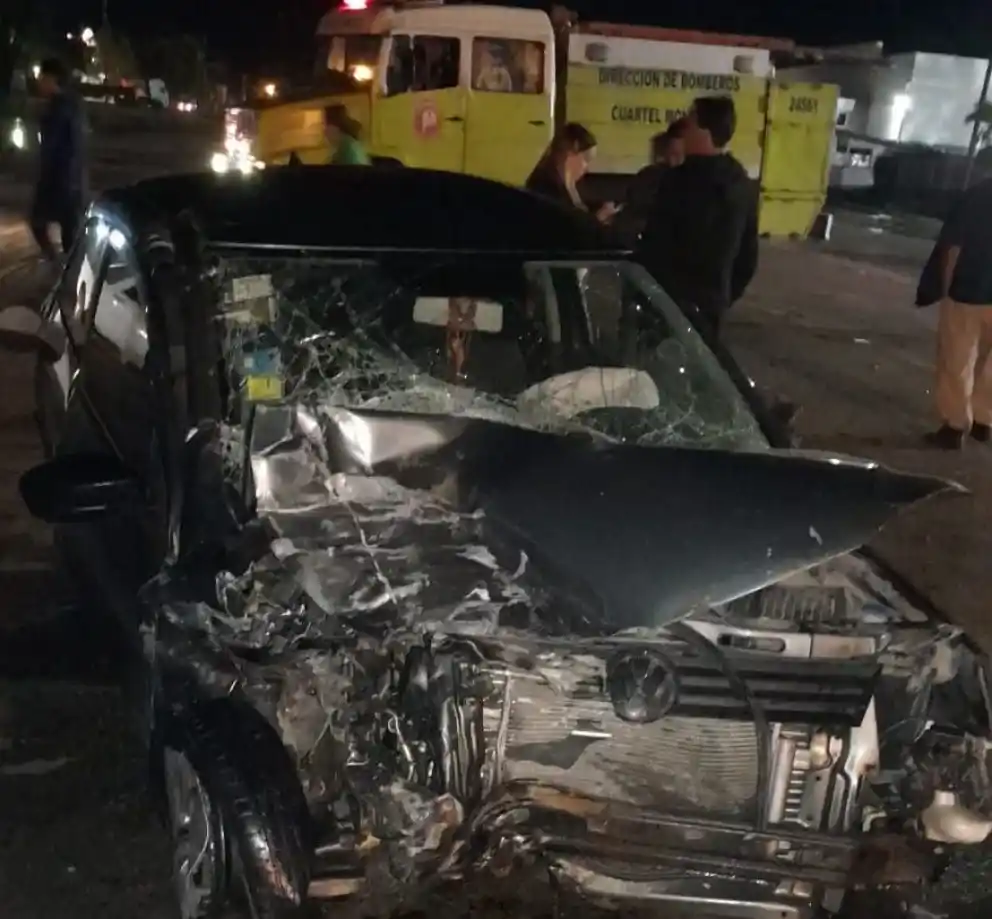 Uno de los autos involucrados en el choque