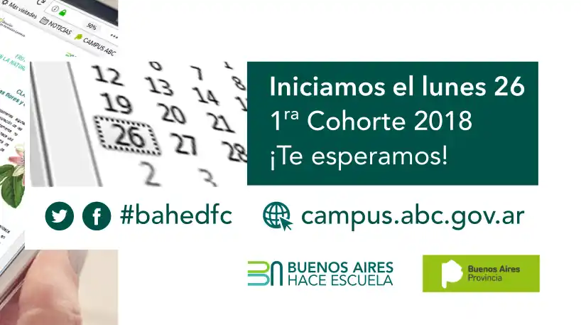 Comienza la Primera cohorte 2018 de cursos virtuales para los docentes de la Provincia