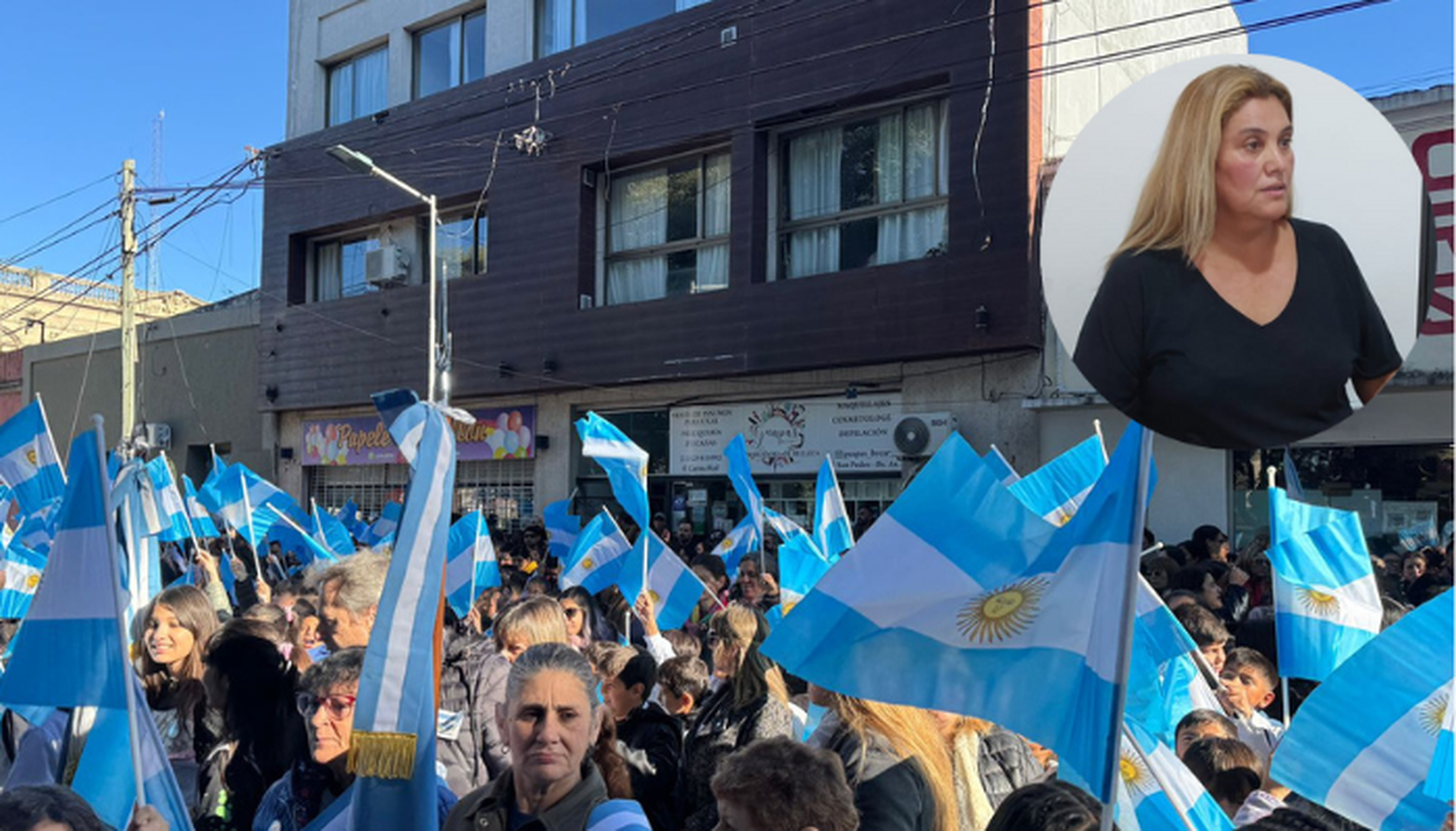 “Primero vienen al acto, después van al shopping”: la insólita arenga de Mariela López en el Día de la Bandera