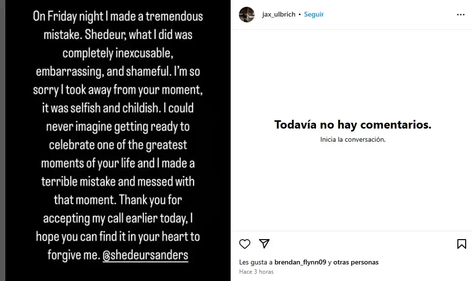 Comunicado Jax Ulbrich